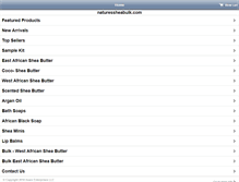 Tablet Screenshot of naturessheabulk.com